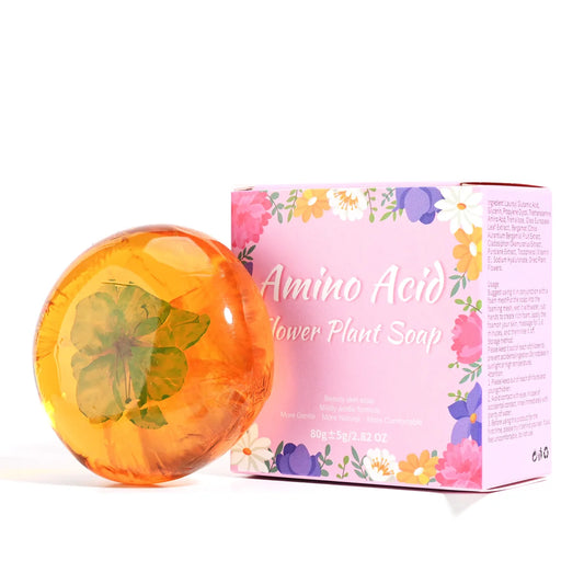 Savon Artisanal Naturel aux Acides Aminés & Huile de Coco – Hydratant & Éclat 80g