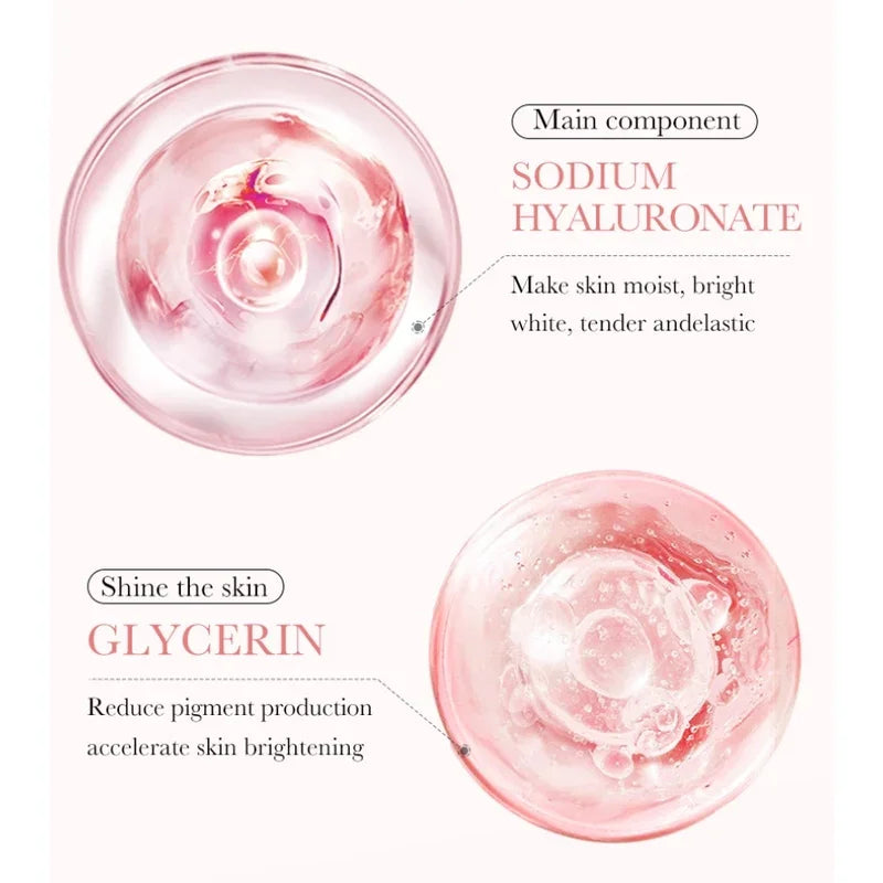 Rose Facial Care Set – Hyaluronic Essence, Eye Cream & Moisturizing Cream