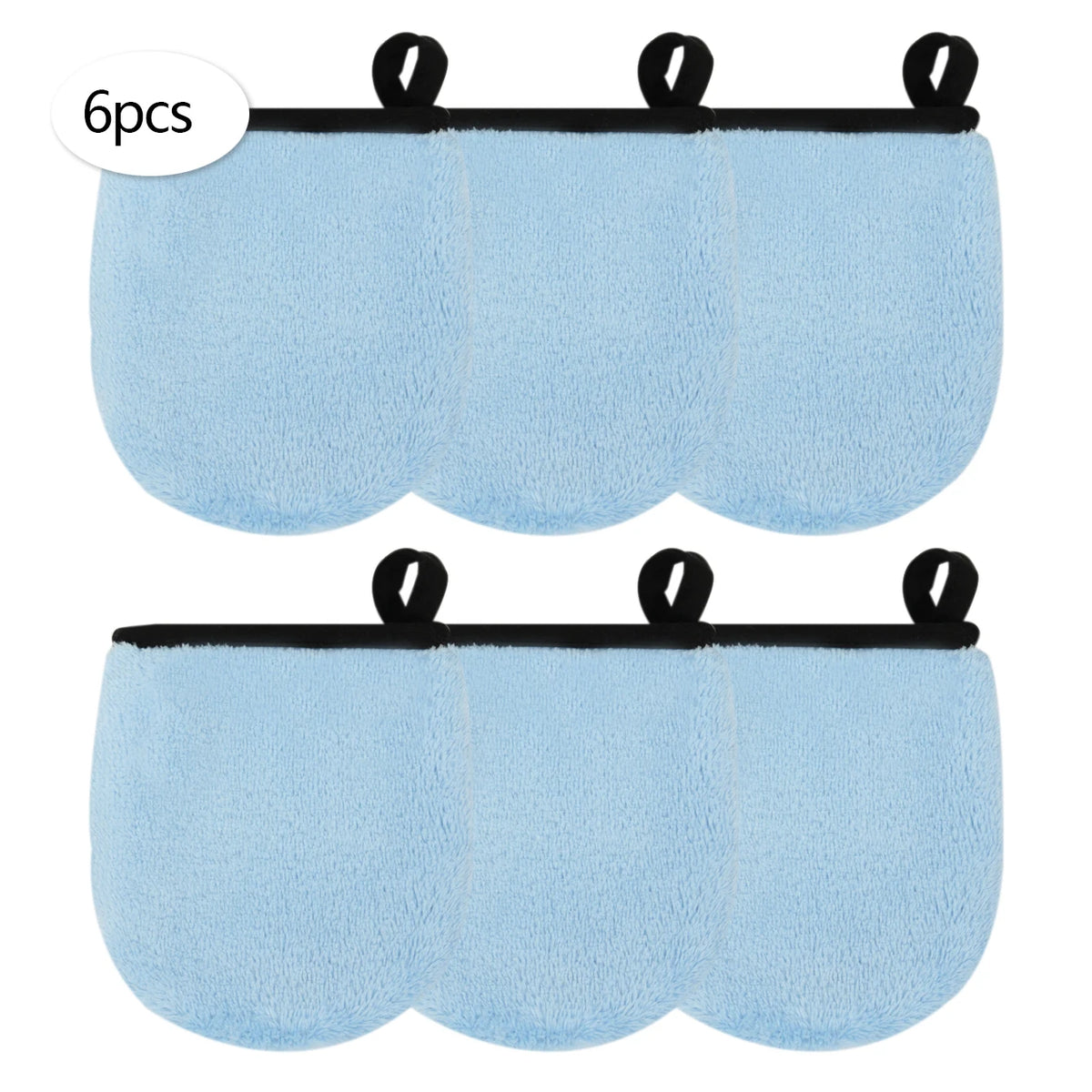 Gants & Carrés Démaquillants Réutilisables – Lot de 2, 4 ou 6 – Tous Types de Peau