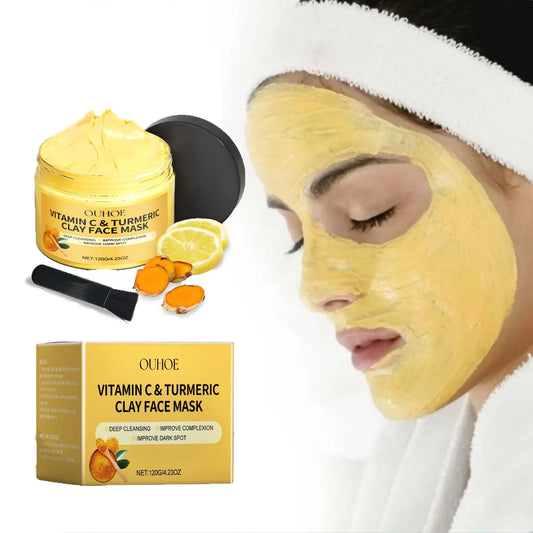Masque Visage Vitamin C & Curcuma — Argile Purifiant & Éclat