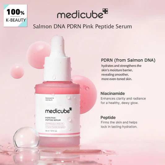 Sérum Visage Medicube – PDRN Salmon DNA & Peptides Roses | K-Beauty