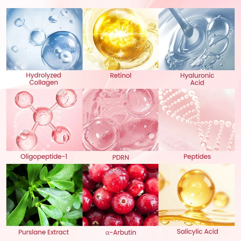 Sérum Visage Rose Collagène Intensif & Peptides de Cuivre – Anti-Âge & Hydratant Style Coréen