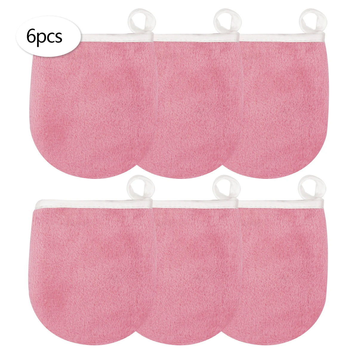 Gants & Carrés Démaquillants Réutilisables – Lot de 2, 4 ou 6 – Tous Types de Peau