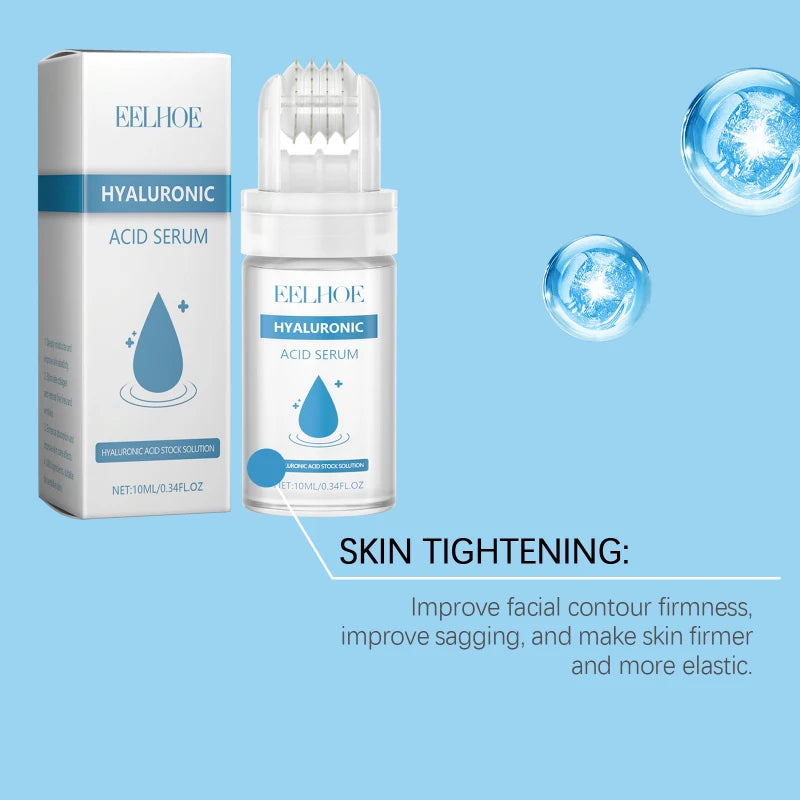 Essence Hydratante à l’Acide Hyaluronique avec Rouleau Microneedle – Soin Coréen Absorbé Rapidement