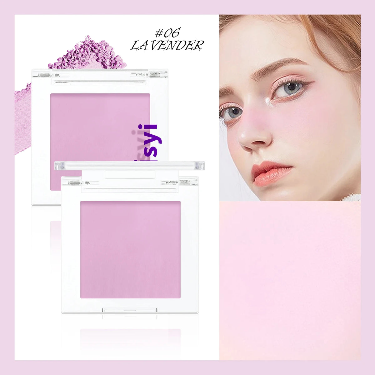 Blush Poudre Monochrome HISYI | Illuminant, Matte & Naturel | Certifié CPNP