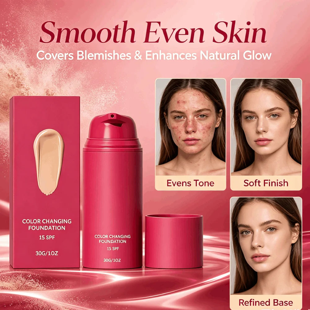 Fond de Teint Correcteur Thermo-Adaptatif 30g – Teint Naturel Éclatant & Longue Tenue