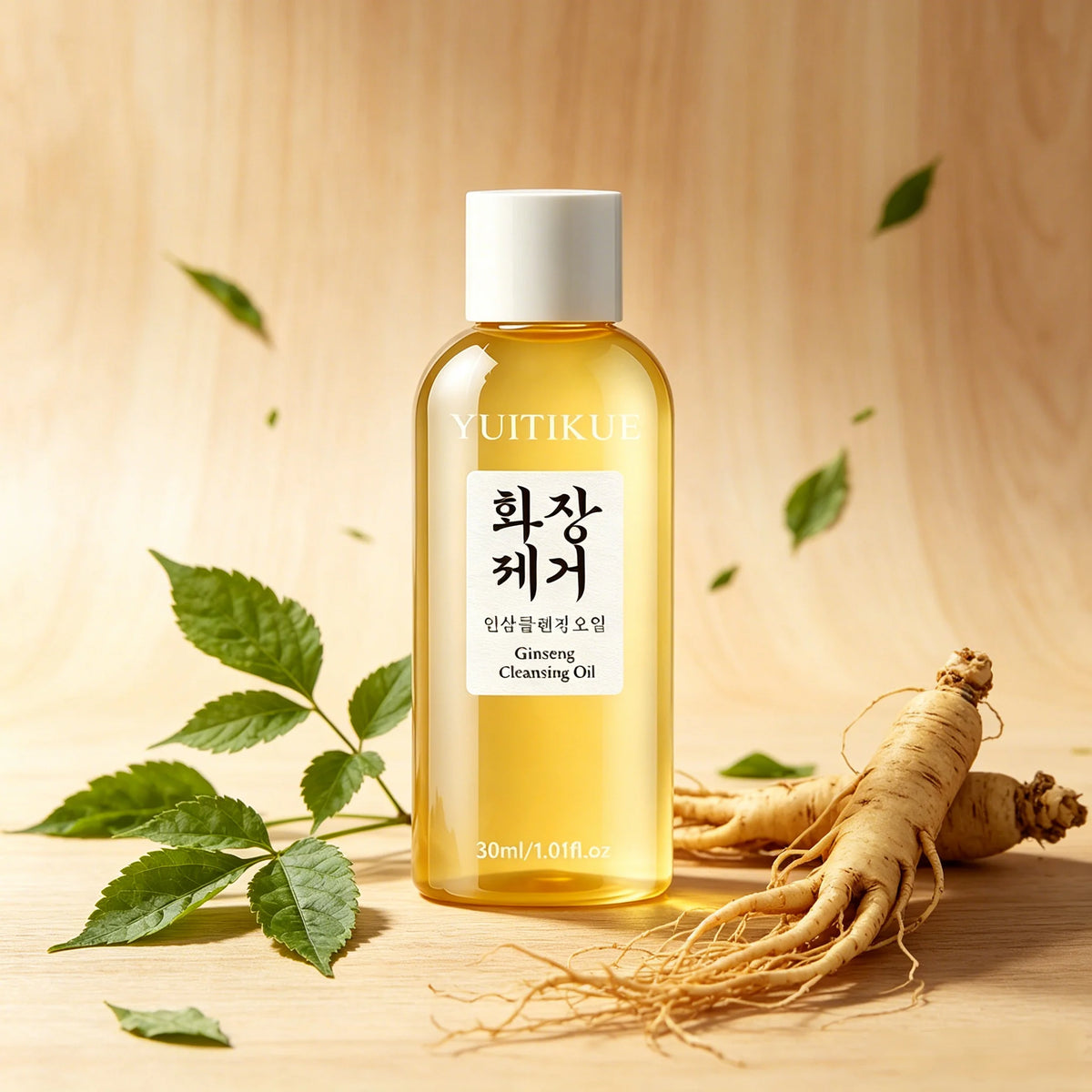 Huile Nettoyante Démaquillante au Ginseng YUITIKUE 30ml – Douce & Nourrissante | CPNP