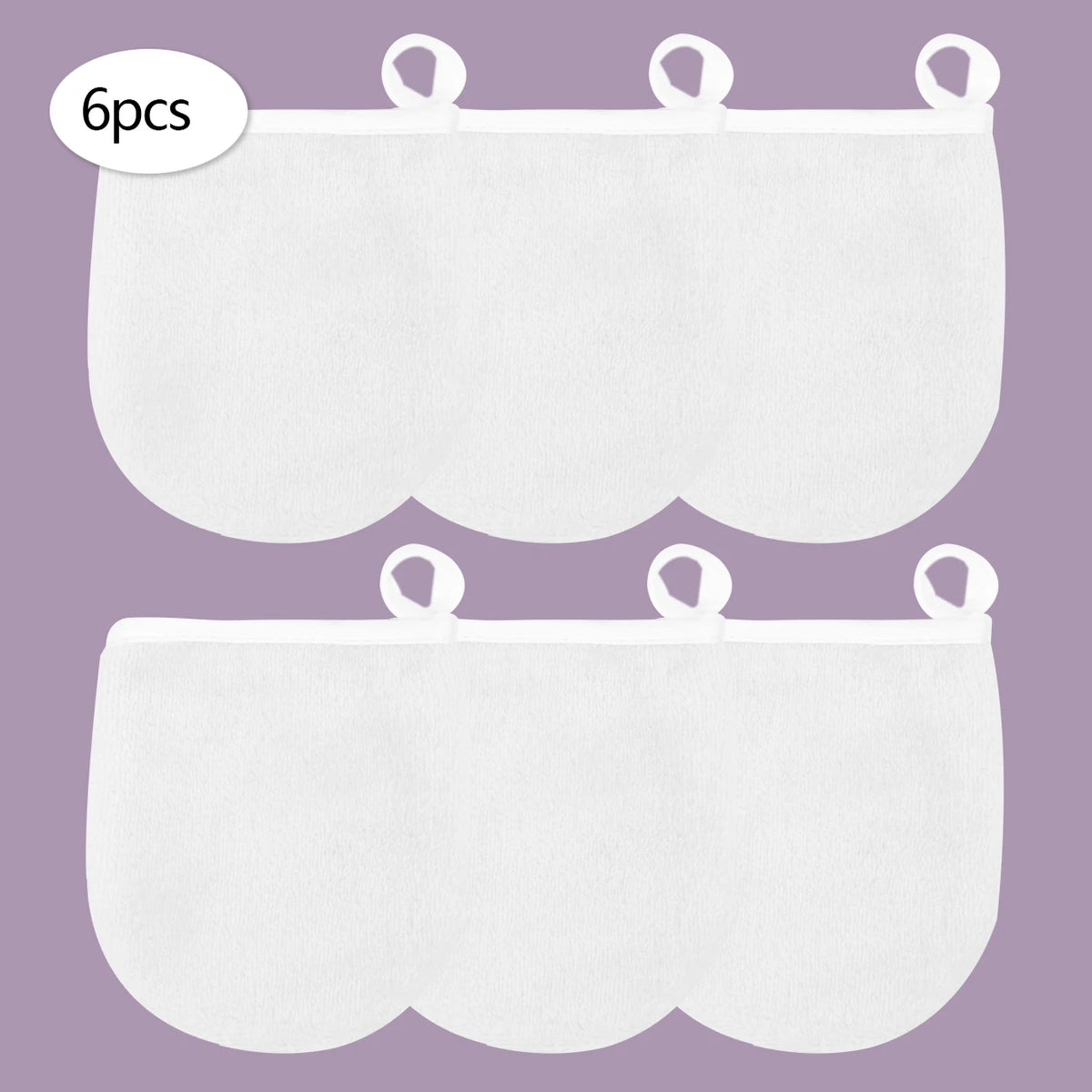 Gants & Carrés Démaquillants Réutilisables – Lot de 2, 4 ou 6 – Tous Types de Peau