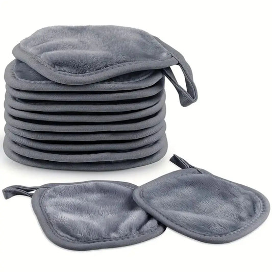 Disques Démaquillants Réutilisables en Microfibre – Lavables, Éco-Responsables avec Anneau de Suspension