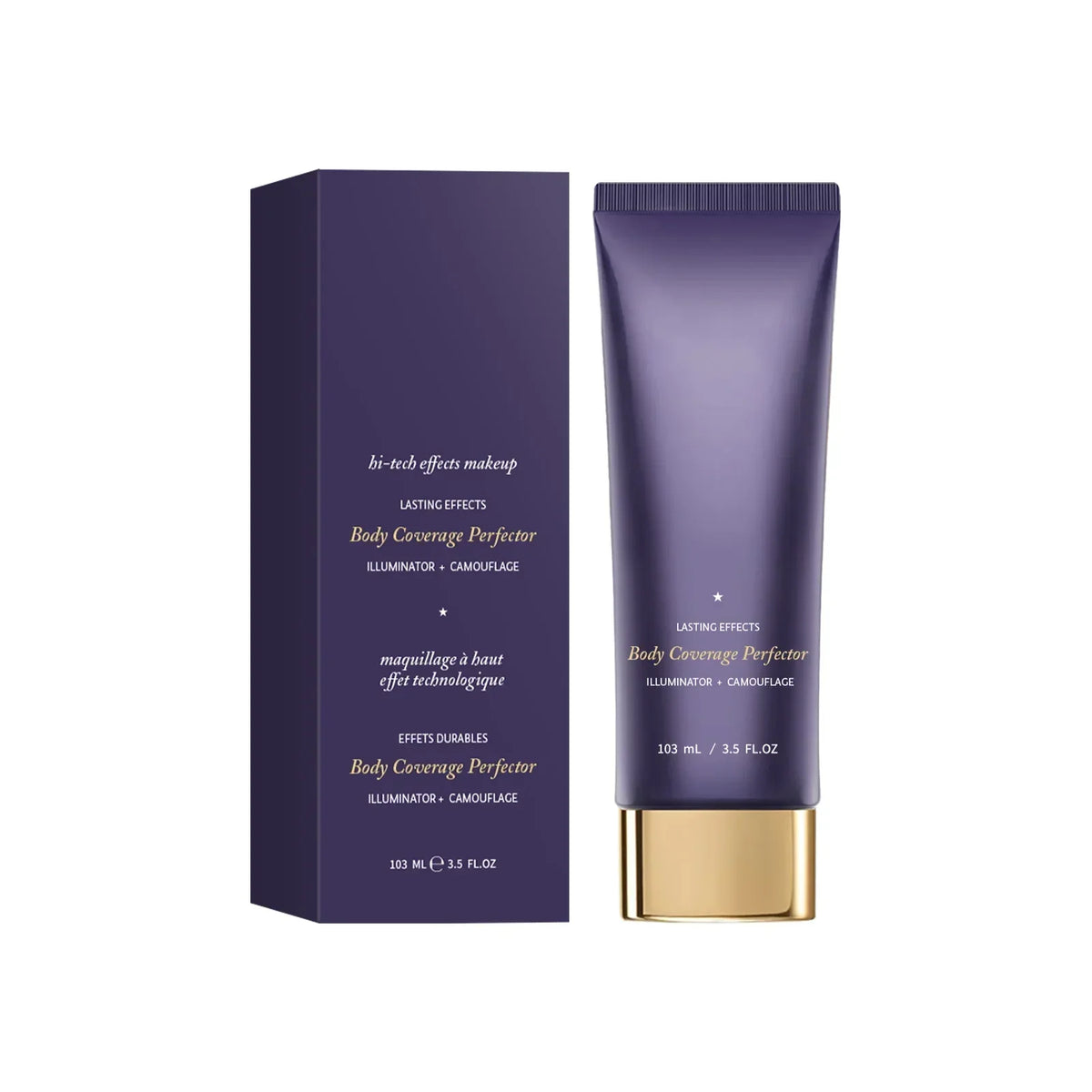Fond de Teint Corps Waterproof 103ml - Teintes Naturel/Chaud/Profond/Doré | Correcteur Haute Couvrance Visage, Bras & Jambes