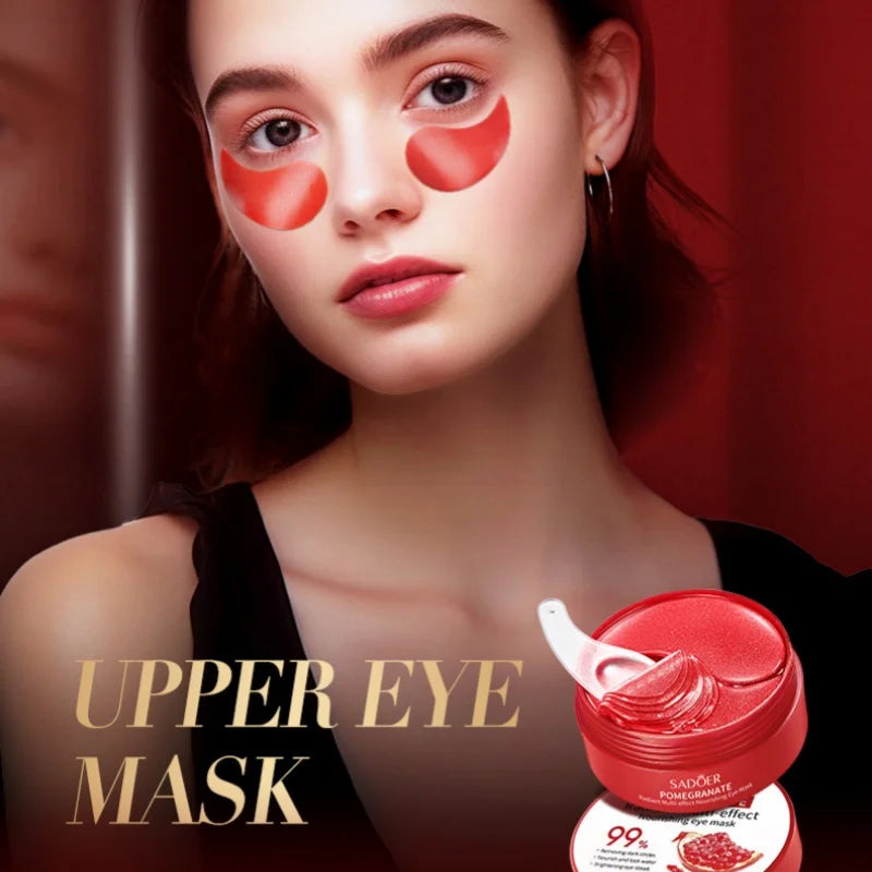 Masque Contour des Yeux à la Grenade Rouge | Anti-Cernes, Anti-Rides & Hydratation Intense
