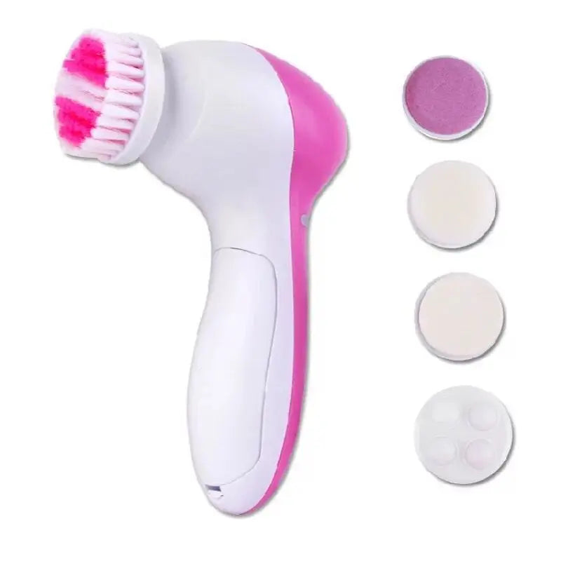 Brosse Nettoyante Visage Électrique 5 en 1 – Massage Vibrant & Anti-Points Noirs