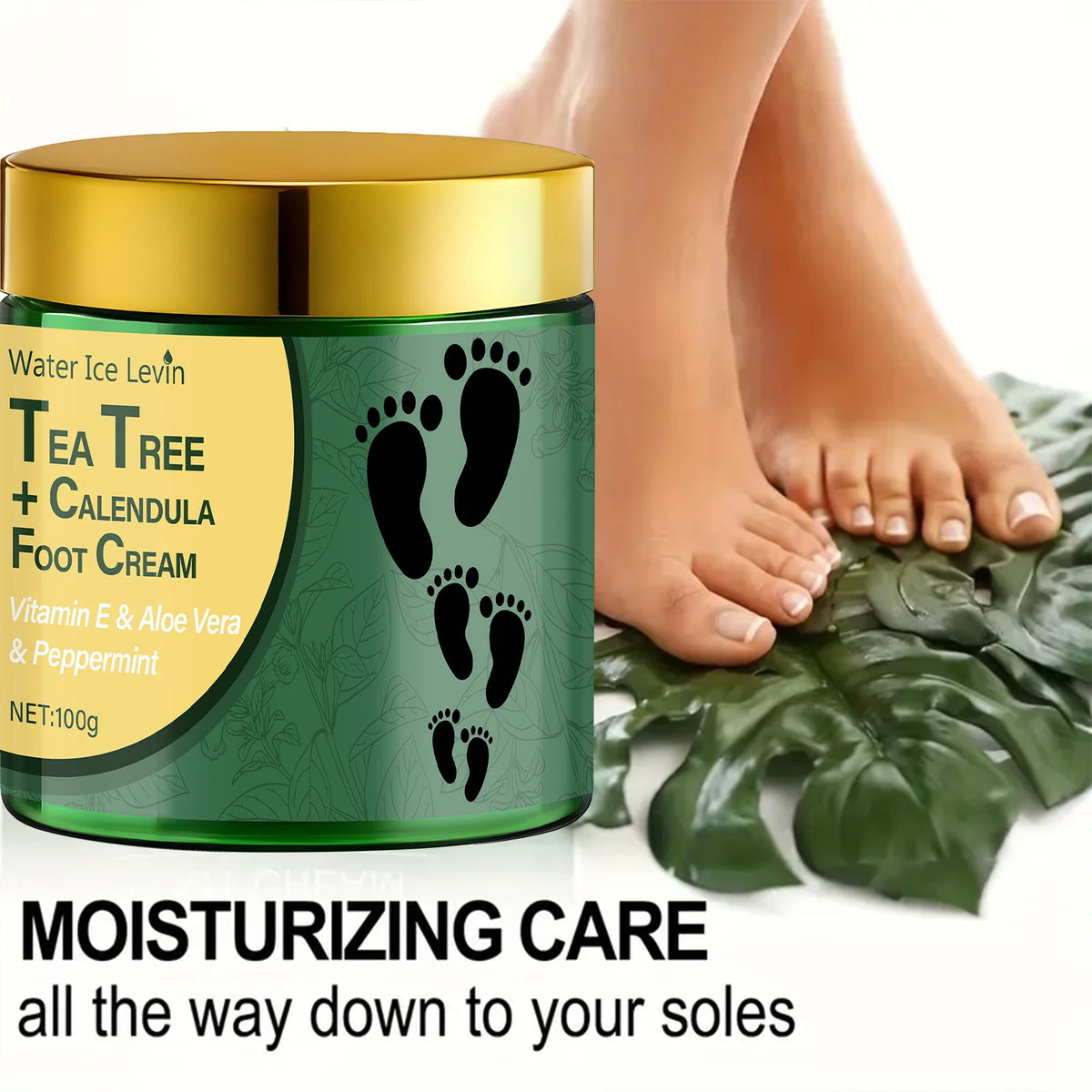 Crème Pieds Hydratante Tea Tree & Calendula – Vitamine E & Aloe Vera 100g