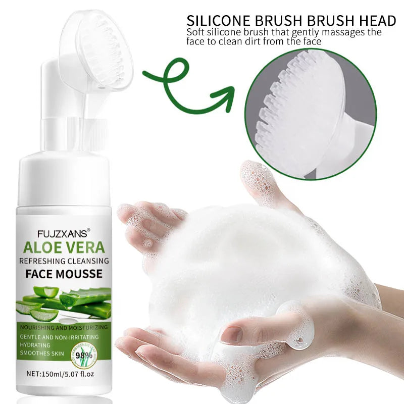 Mousse Nettoyante Aloe Vera 150ml – Nettoyage Doux & Hydratant