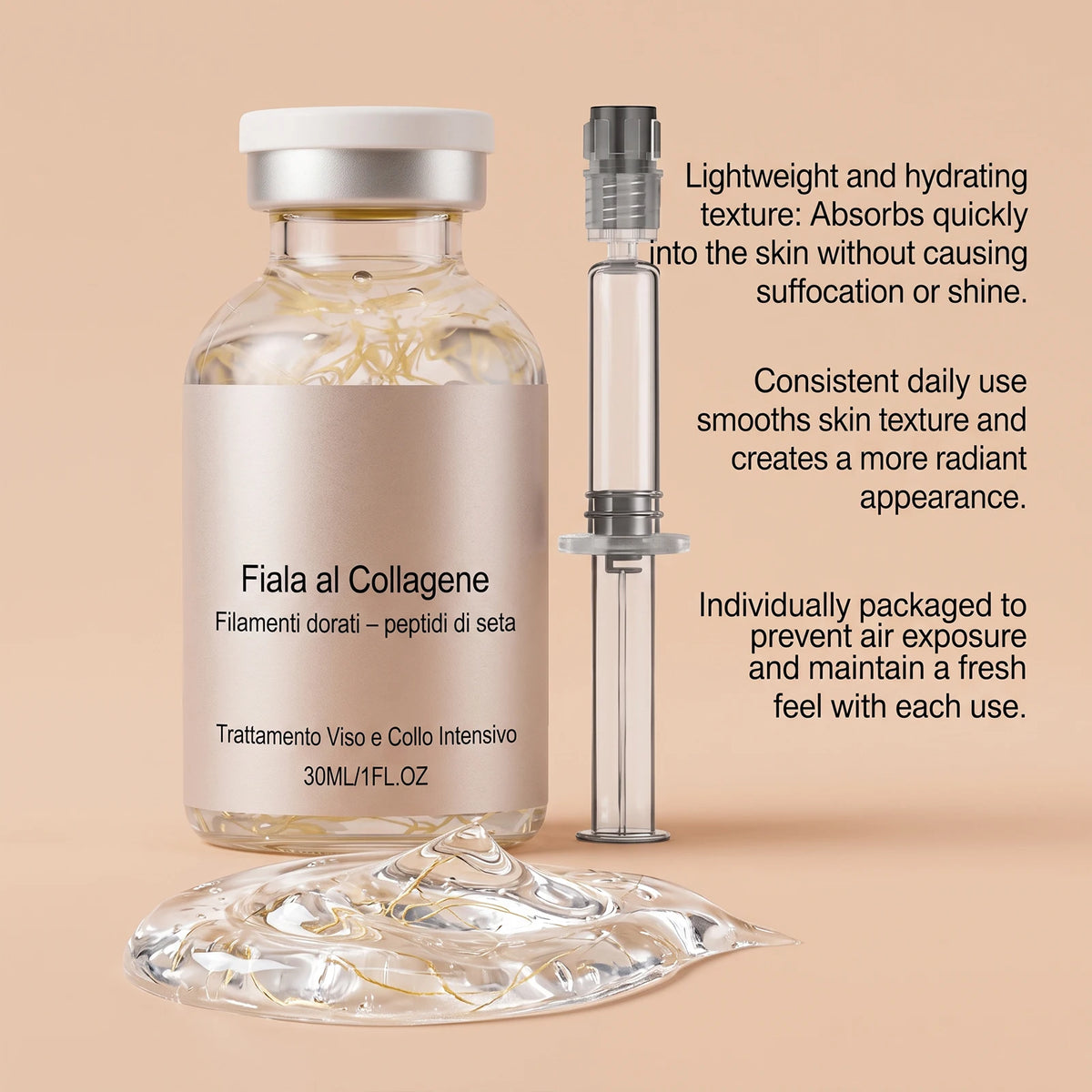 Coffret Sérum Hydratant & Stick Collagène Soie – Anti-Rides, Raffermissant, Hydratation Profonde