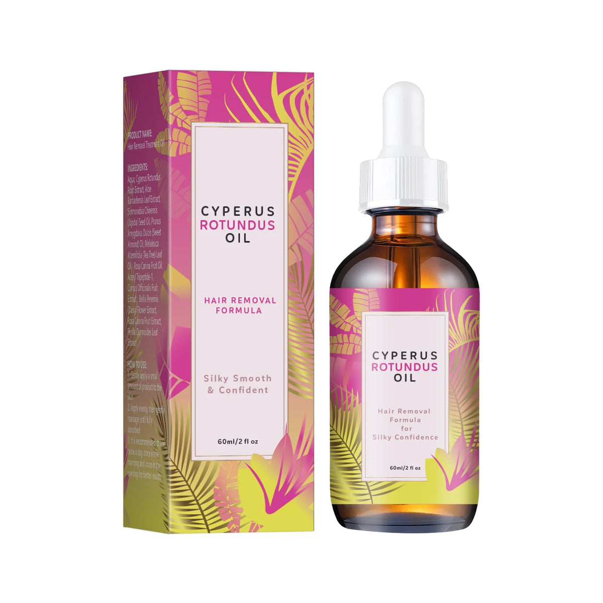 Huile Soin Cheveux & Peau – Jojoba, Amande Douce & Cynodonte | 60ml