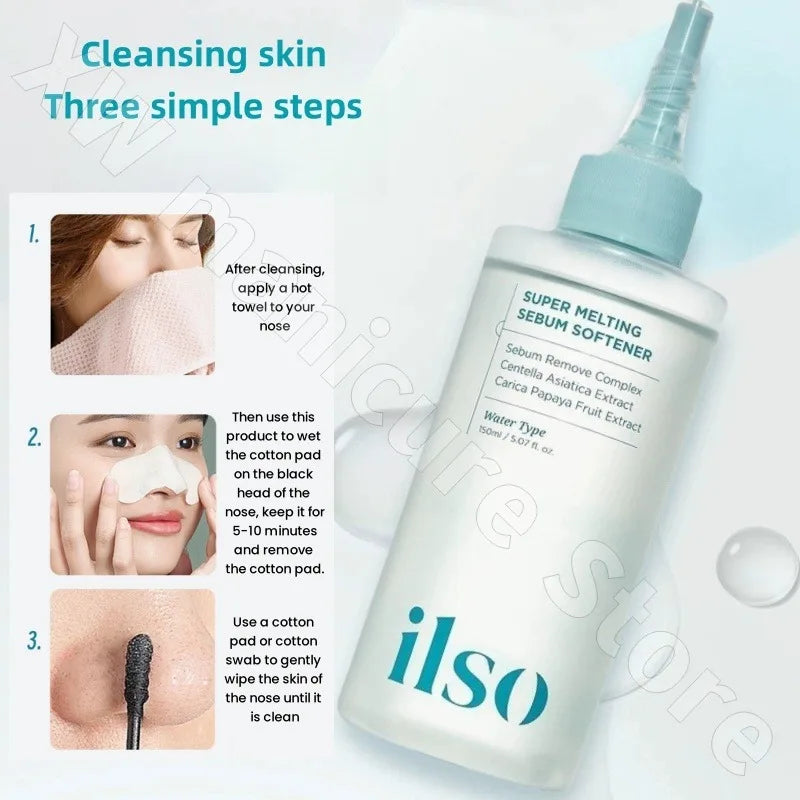 Ilso – Sérum Liquide Anti-Points Noirs 150ml | Contrôle du Sébum, Resserrement des Pores, Anti-Acné, Sans Irritation