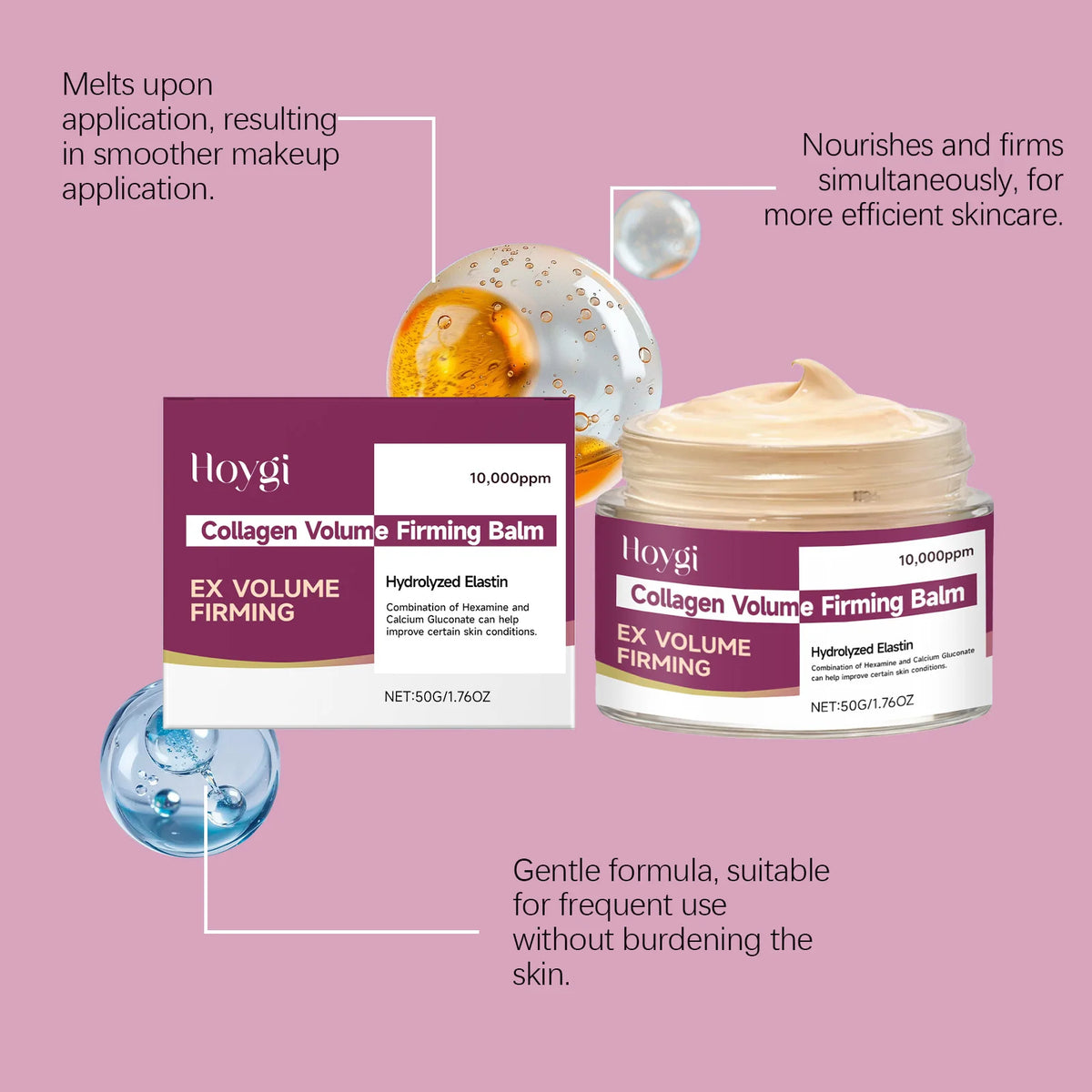 Calcium Anti-Aging Skincare Set – Serum, Cream, Eye Patches & Collagen Balm