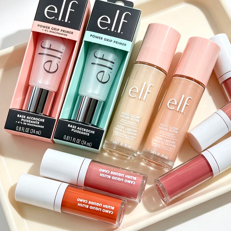 Elf Makeup Base Gel Primer 24ml Lasting Moisturizing Hydrating Lightweight Makeup CHEEKY LYCHEE Liquid Blusher Facial Cosmetics