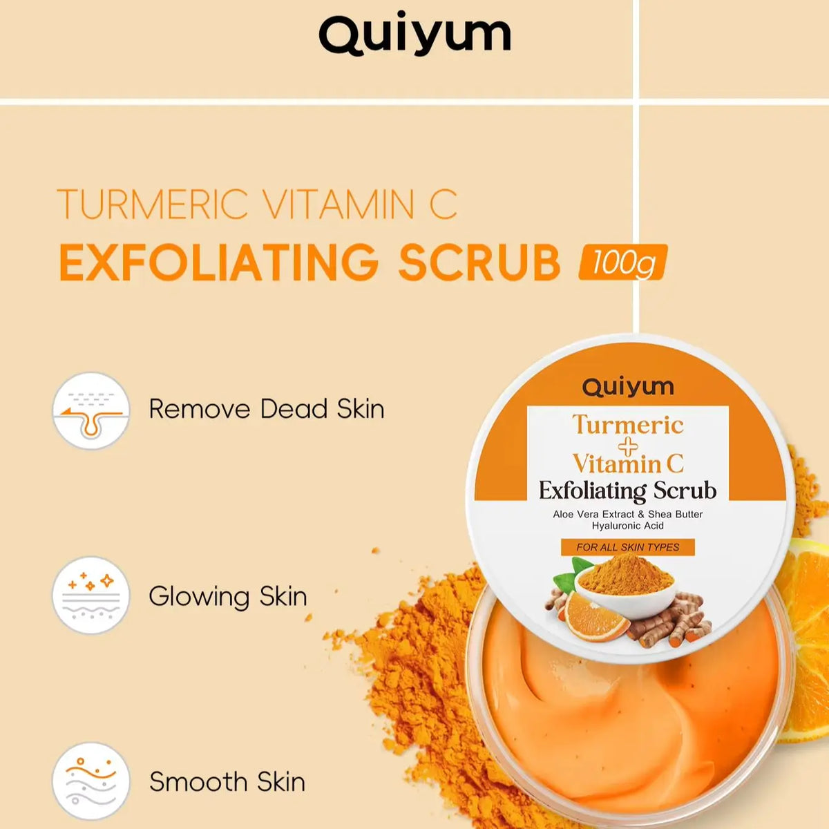 Coffret Soin Visage 13 Pièces QUIYUM | Curcuma & Vitamine C | Certifié CPNP + Trousse Offerte