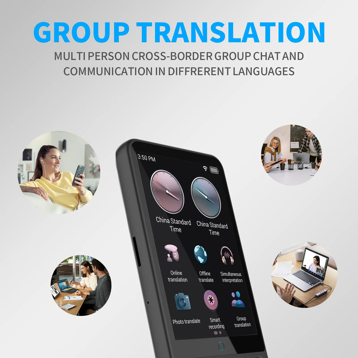 Traducteur Vocal Boeleo S85 – 138 Langues, ChatGPT, Photo & Interprétation | Écran 3,54"
