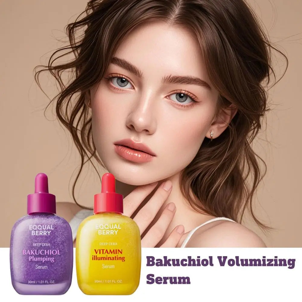 EQQUALBERRY Sérum Vitamine C & Crème Bakuchiol – Raffermissant, Anti-Pores, Peaux Sensibles