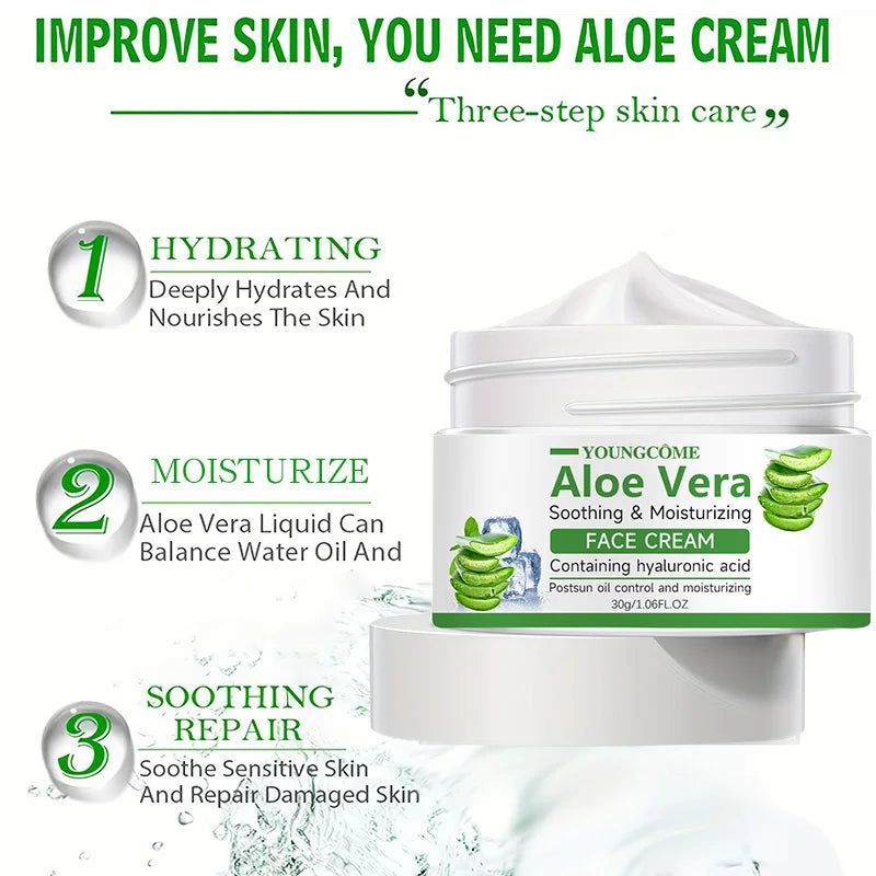 YOUNGCOME Aloe Vera Moisturizing Face Cream – 30g/60g