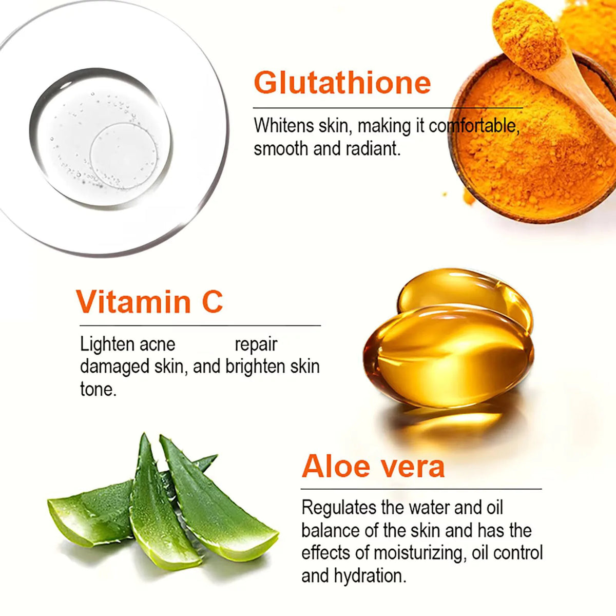 Coffret Soin Visage AILKE – Glutathion, Vitamine C & Aloe Vera – Éclat & Anti-Taches