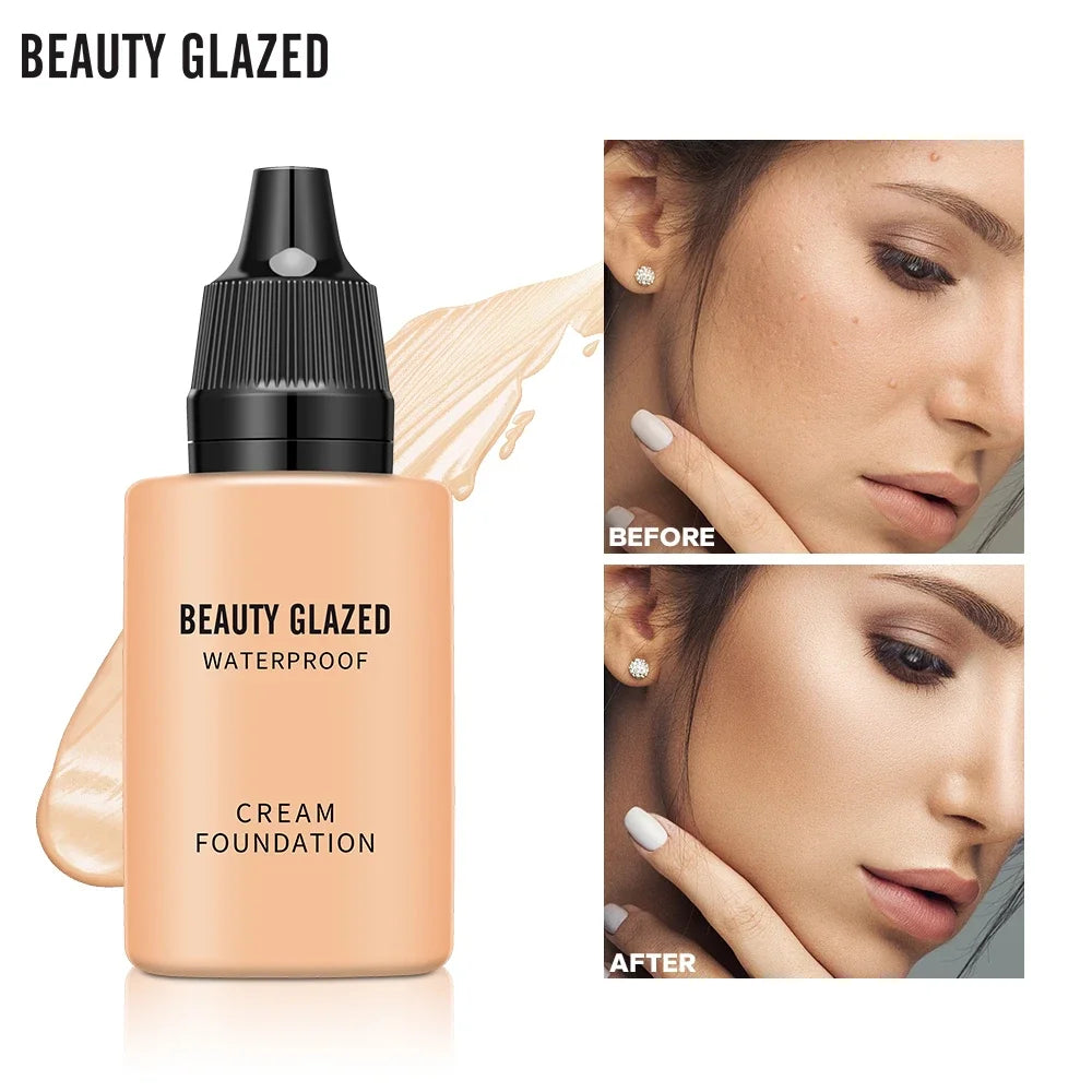 Fond de Teint Liquide Mat HD 24h – Beauty Glazed | Couvrance Totale & Waterproof