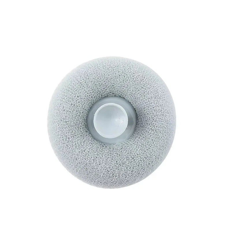 Éponge de bain circulaire pour massage – 4 pièces, filet moussant avec ventouse