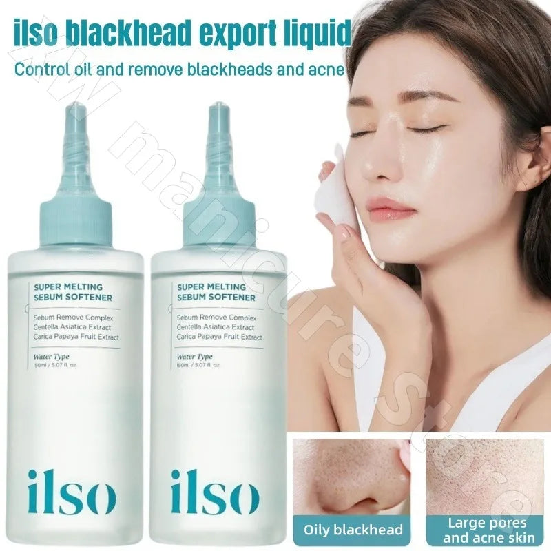 Ilso – Sérum Liquide Anti-Points Noirs 150ml | Contrôle du Sébum, Resserrement des Pores, Anti-Acné, Sans Irritation