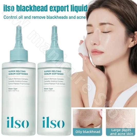 Ilso – Sérum Liquide Anti-Points Noirs 150ml | Contrôle du Sébum, Resserrement des Pores, Anti-Acné, Sans Irritation