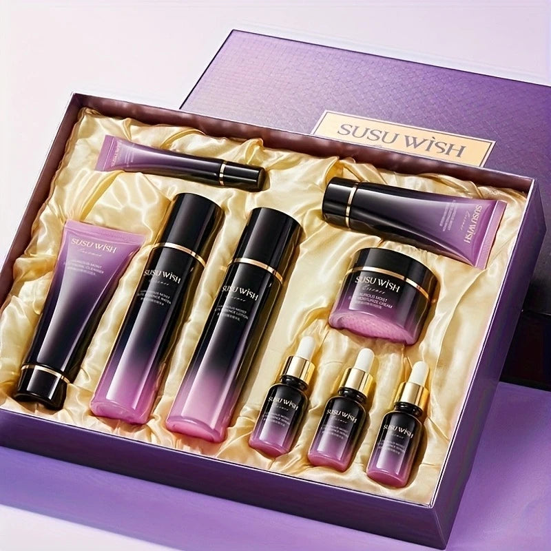 Coffret Soin Visage Luxueux 9 Pièces – Niacinamide & Centella Asiatica