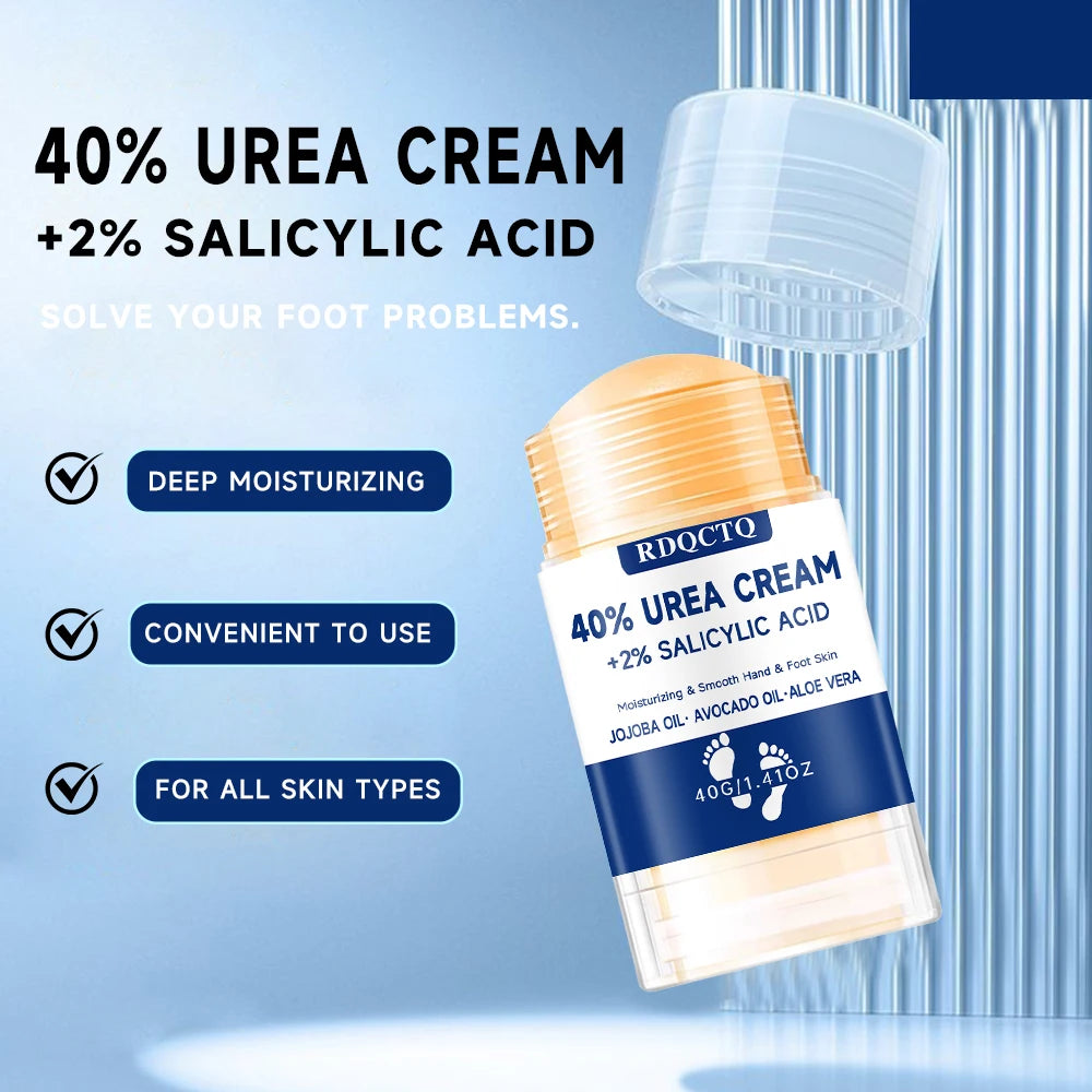 40% Urea 2% Salicylic Acid Foot Cream - Intensive Moisturizing Cracked Heels Dry Skin Callus Remover Softening Repair Hand Cream