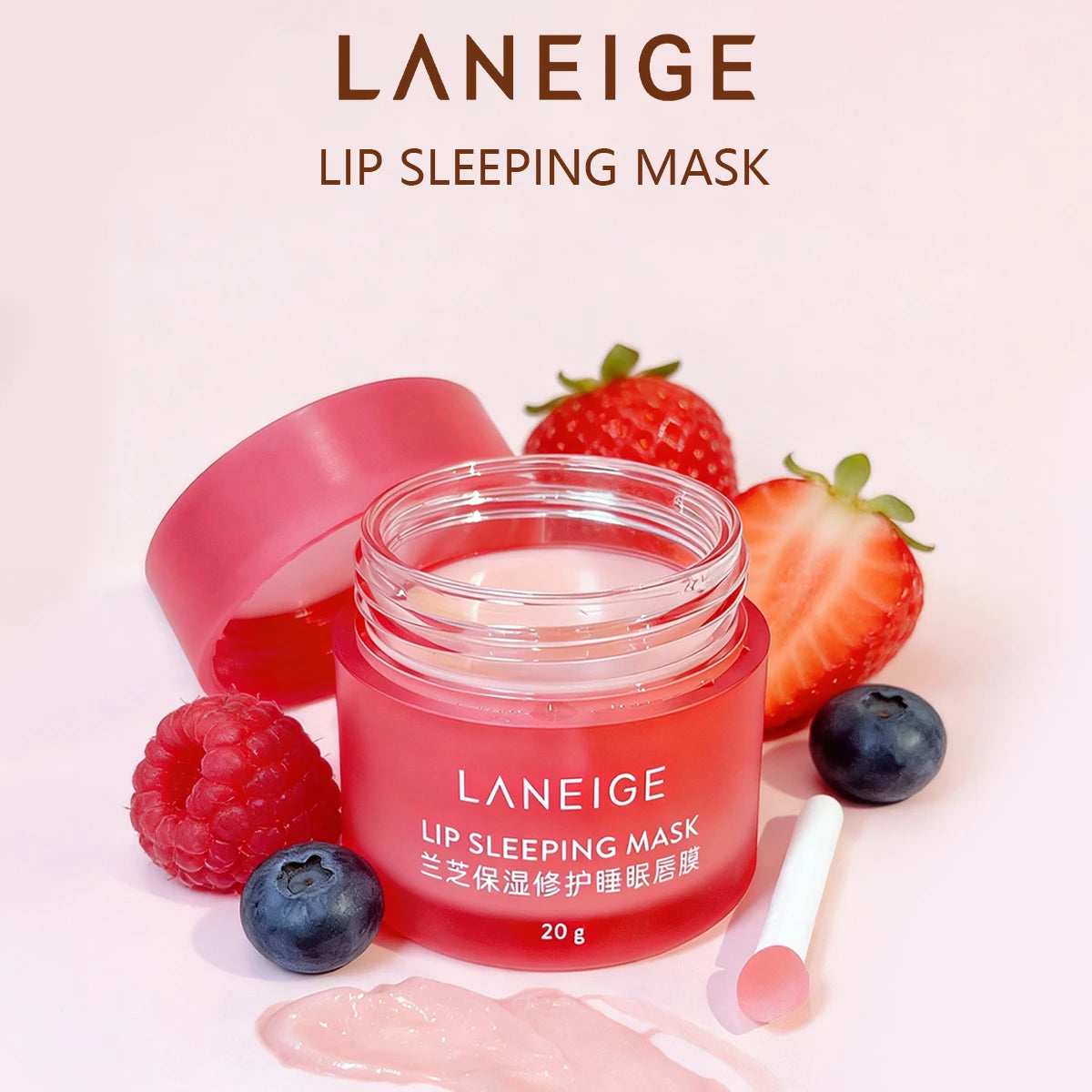Laneige Masque de Nuit pour les Lèvres 20g – Hydratation Longue Durée, Texture Gel-Crème, Soin Coreen