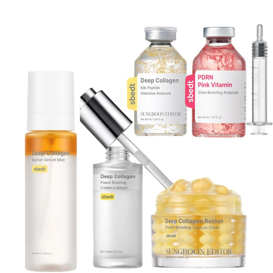 Ampoule Collagène & Peptides Soie 40ml – Sérum Anti-Rides Hydratant Style Coréen