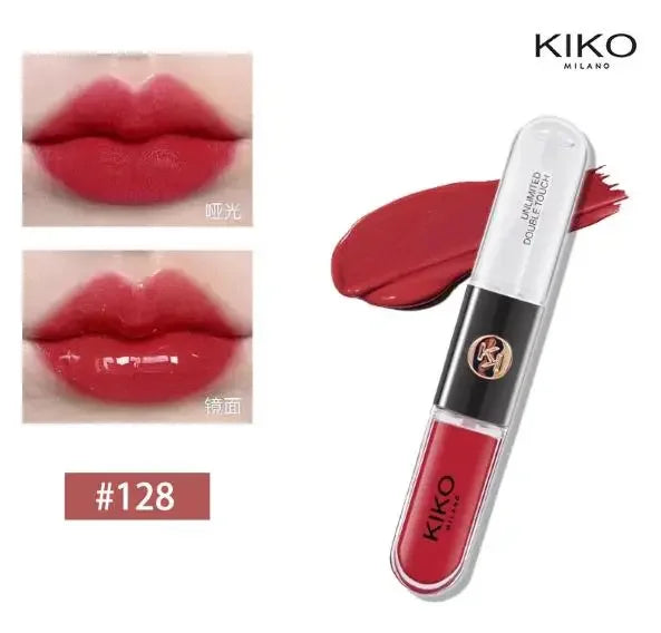 KIKO Milano – Rouge à Lèvres Double Tête & Gloss Miroir Transparent, Longue Tenue