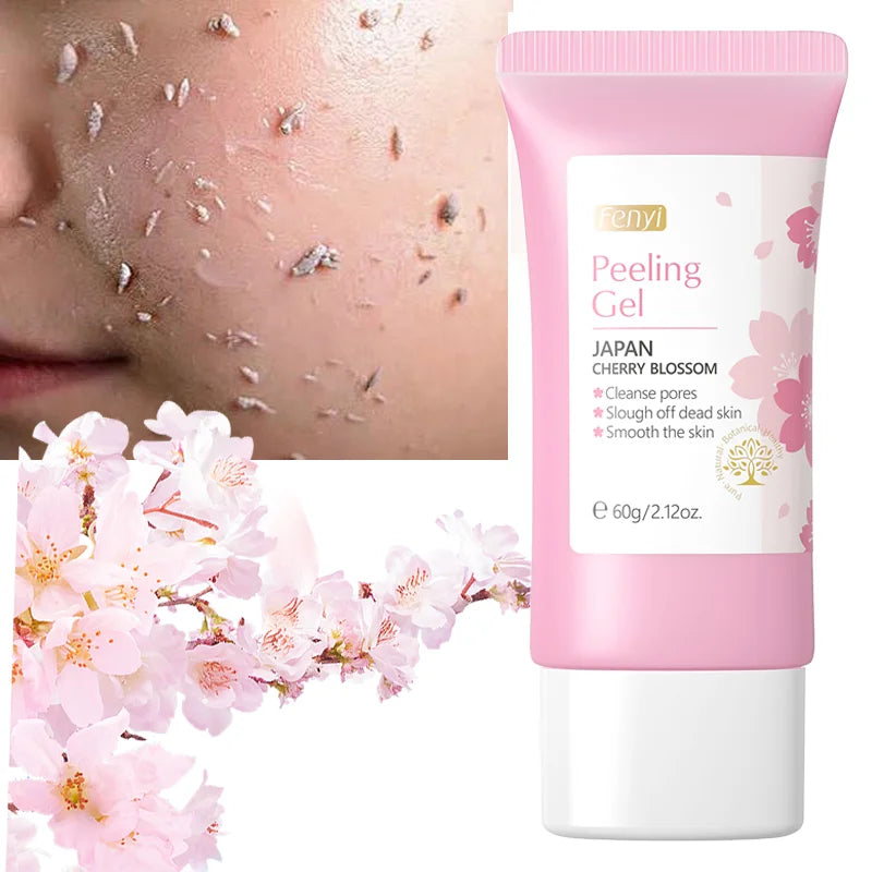 Gel Exfoliant Sakura FENYI – Fleur de Cerisier, Éclat & Pores Affinés | Soin Visage 60g