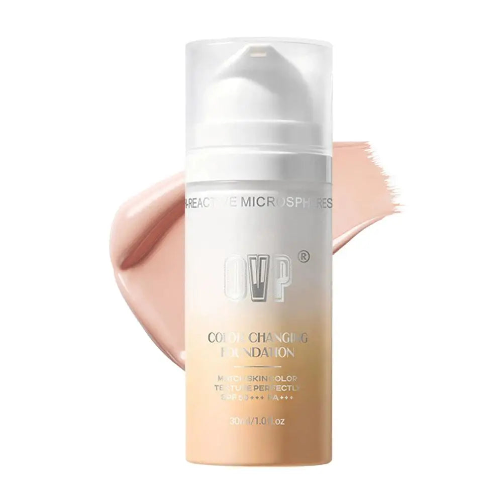 Fond de Teint Solaire Changeant de Couleur SPF50 PA+++ – Longue Tenue & Hydratant