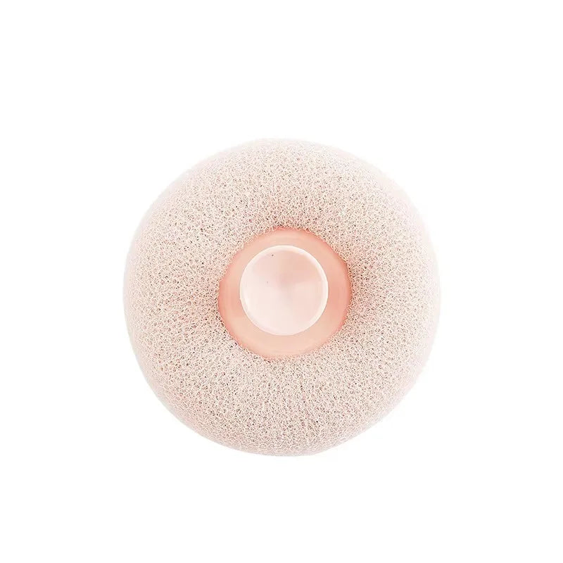 Éponge de bain circulaire pour massage – 4 pièces, filet moussant avec ventouse