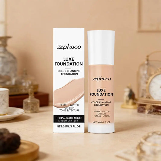 Fond de Teint Thermo-Changeant 30ml – S’Adapte à Votre Teinte en 60s | Tenue 24h