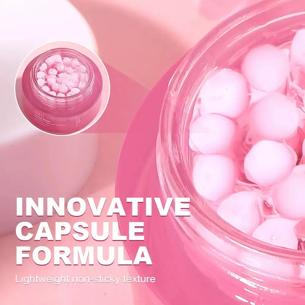 Crème Capsules PDRN Collagène Rose & Niacinamide – Hydratante, Éclat & Anti-Taches Style Coréen