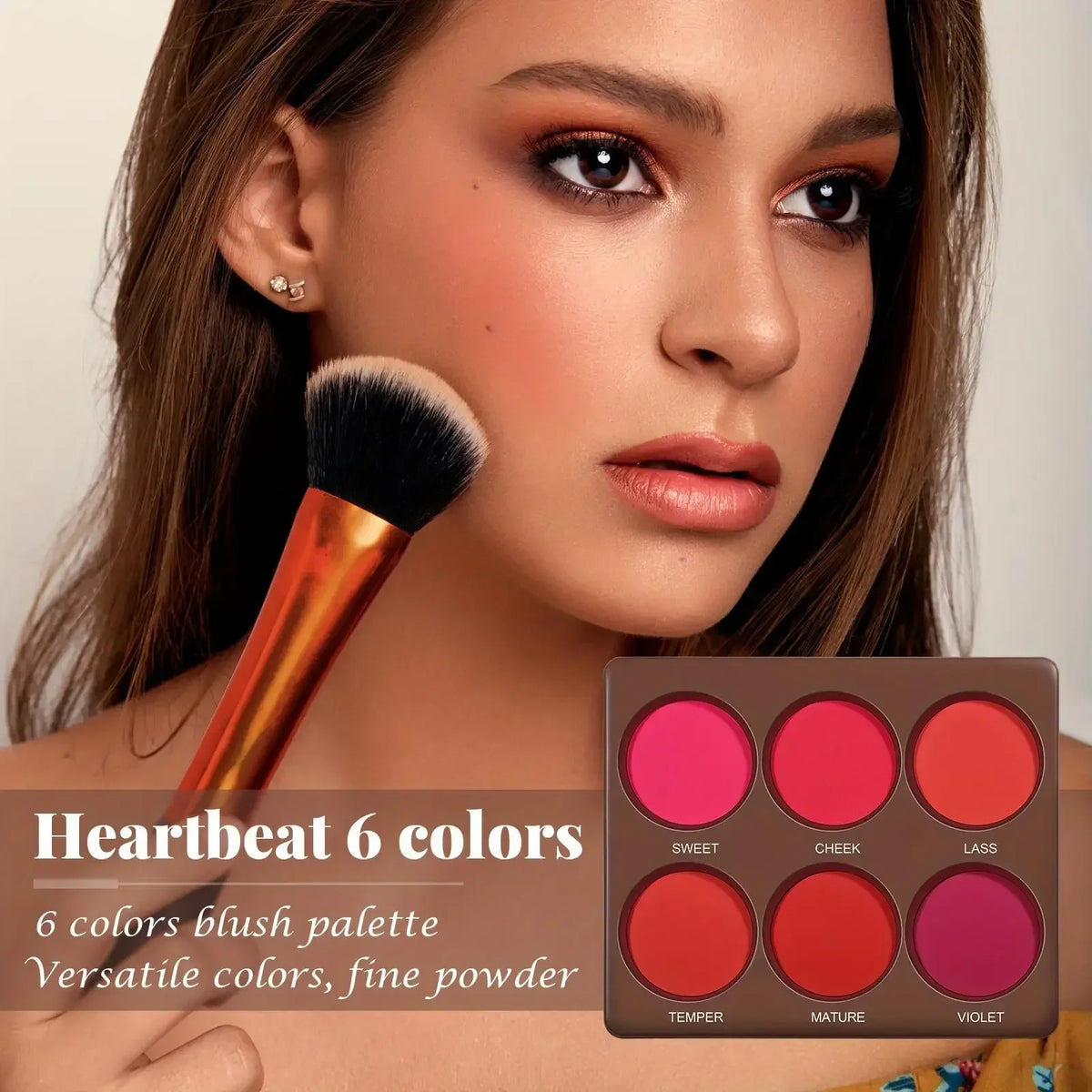 Palette Blush Matte 6 Teintes Waterproof | Romantic Flower | Certifiée CPNP