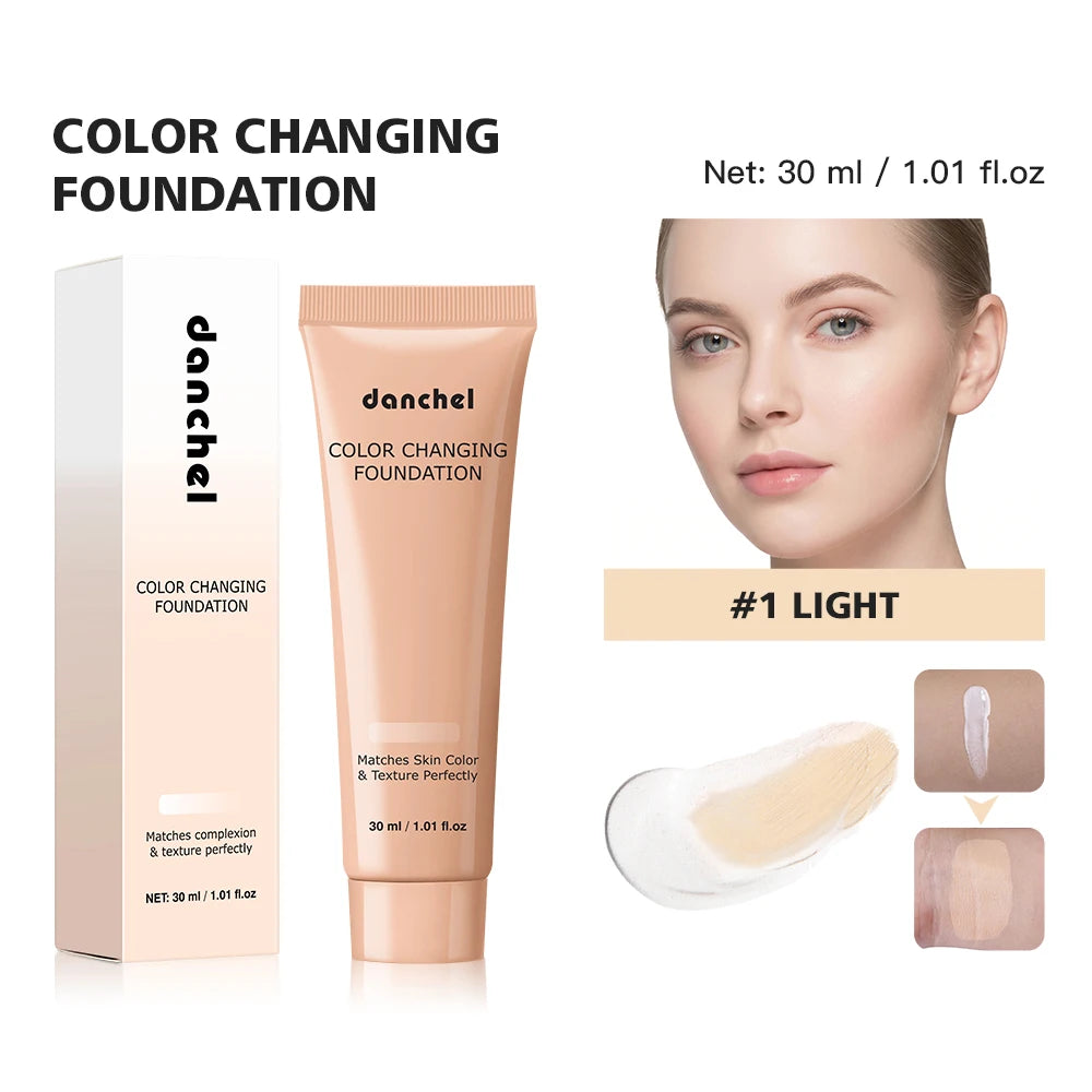 Fond de Teint Changeant de Couleur – Adaptation Automatique au Teint, 12H Longue Tenue