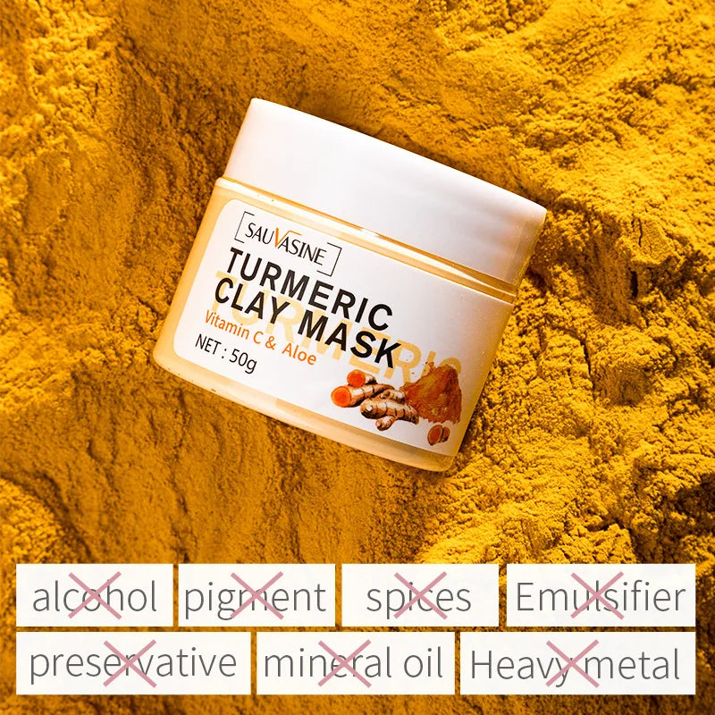 Masque Argile Curcuma & Vitamine C LAIKOU | Purifiant, Anti-Acné & Éclatant | Certifié CPNP