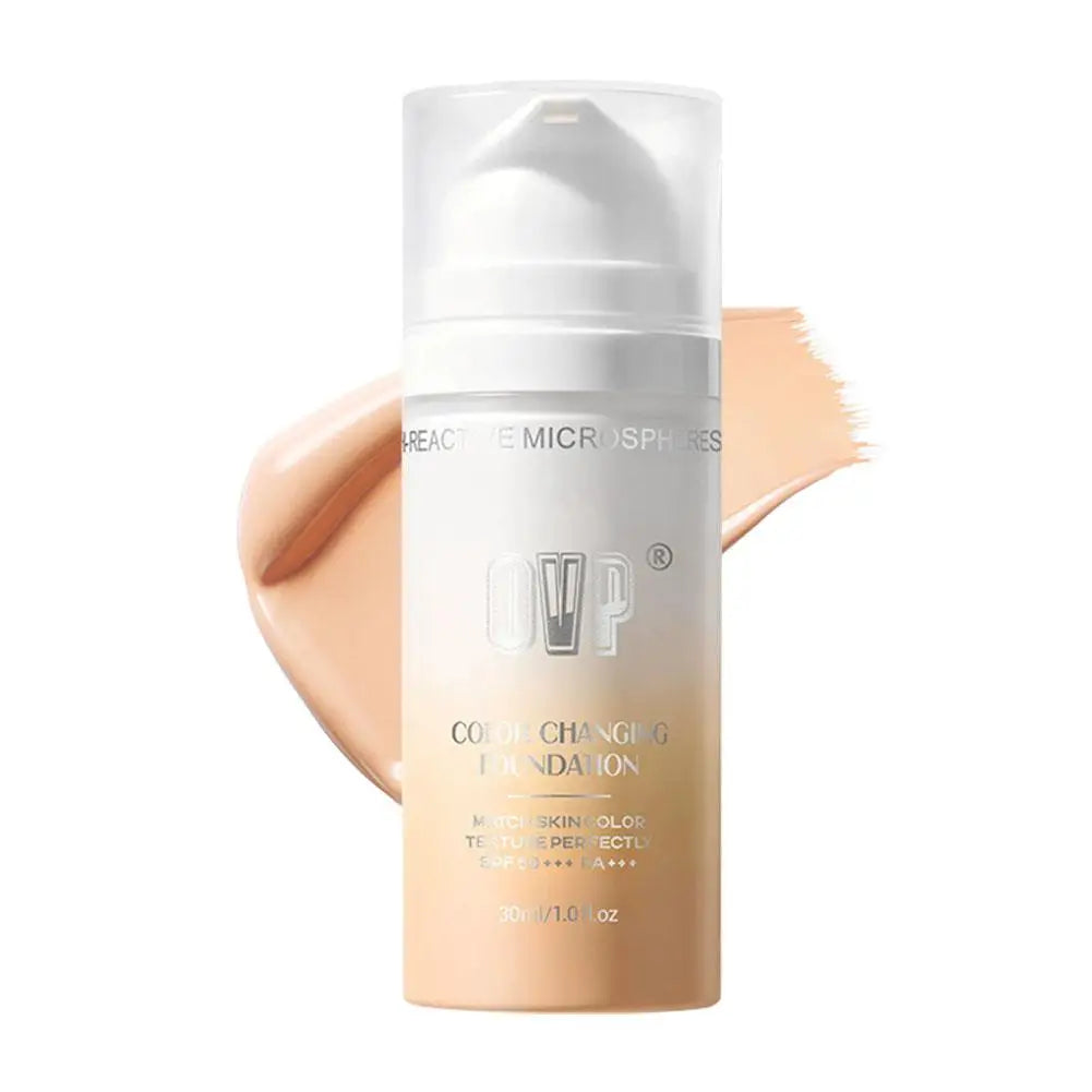 Fond de Teint Solaire Changeant de Couleur SPF50 PA+++ – Longue Tenue & Hydratant