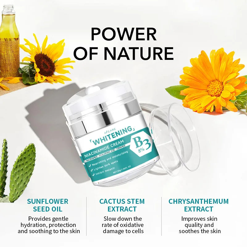 Crème Visage Niacinamide AFCARE | Éclatante, Hydratante & Unifiante | Certifiée CPNP