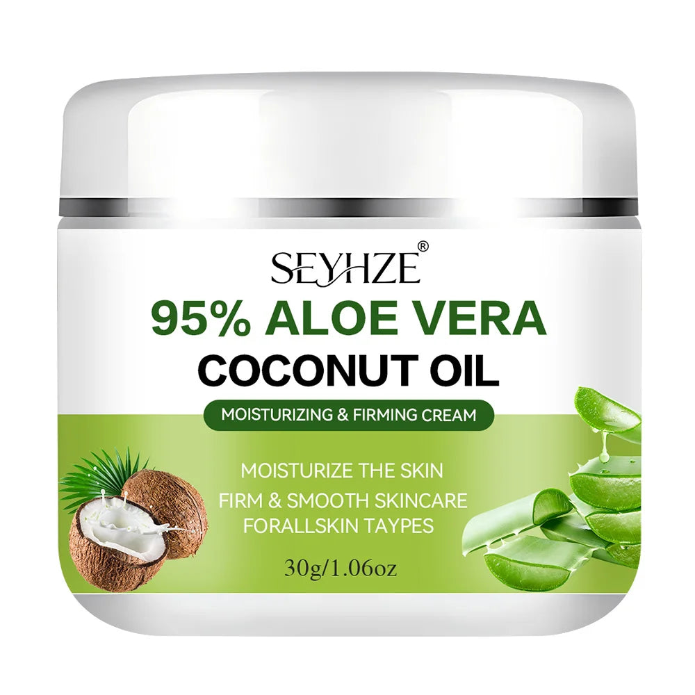 Crème Hydratante Visage SEYHZE – Aloe Vera, Coco & Lotus des Neiges – Hydratation 72h