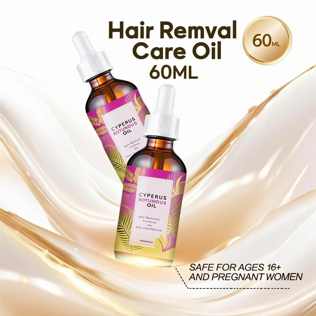 Huile Soin Cheveux & Peau – Jojoba, Amande Douce & Cynodonte | 60ml