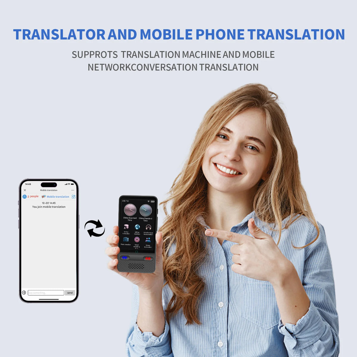 Traducteur Vocal Boeleo S85 – 138 Langues, ChatGPT, Photo & Interprétation | Écran 3,54"